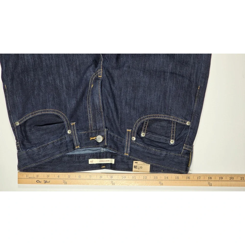Levis Middy Straight Jeans Women's 29x30 Dark Indigo Blue Denim NEW
